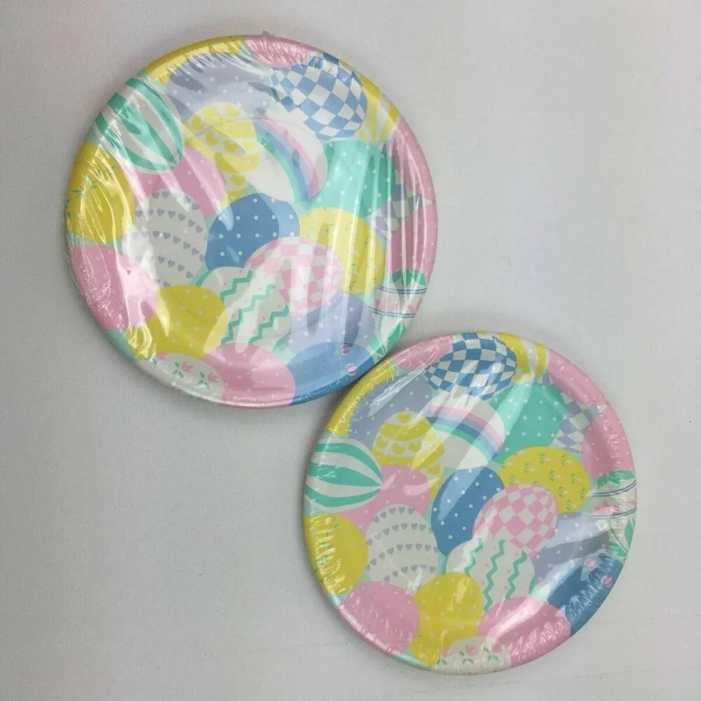 Vtg C A Reed Paper Art Pastel Easter Eggs Holiday Party 7